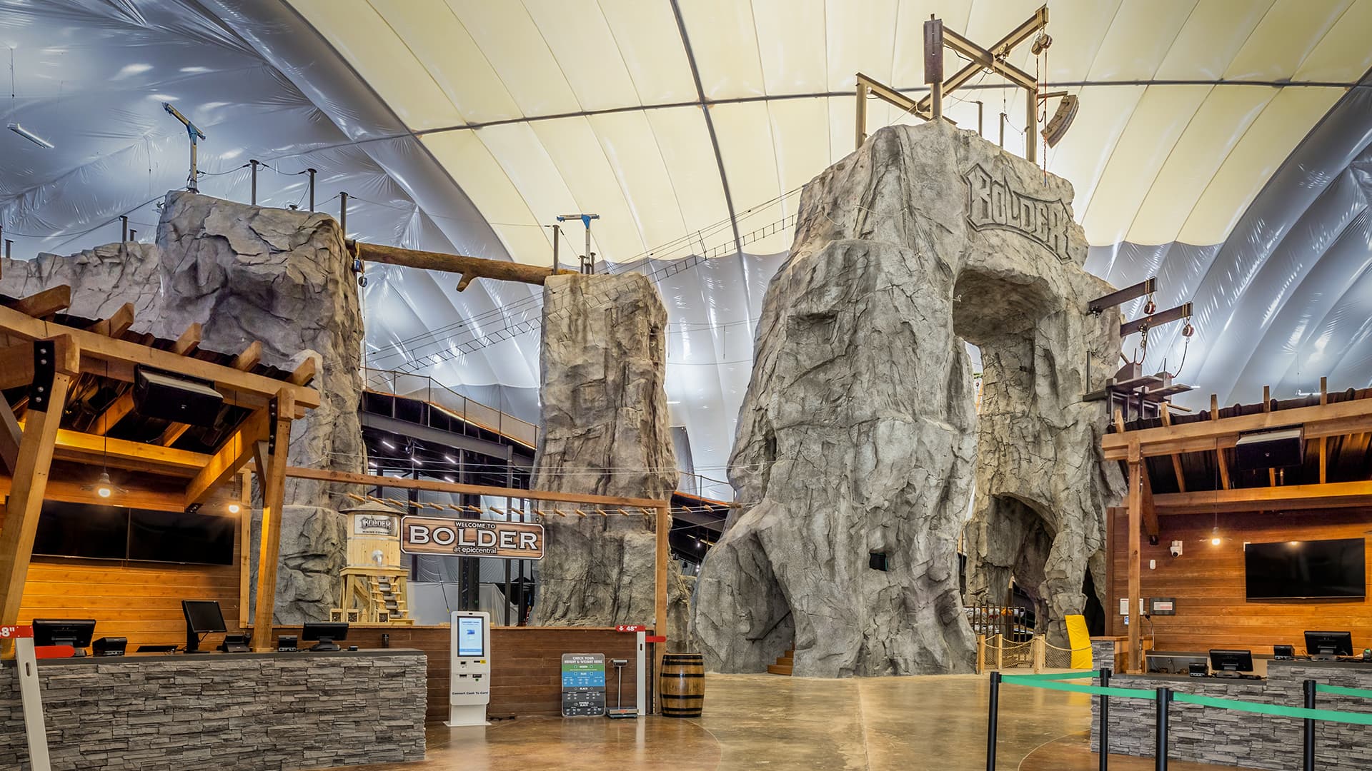 The front entrance of Bolder Adventure Park